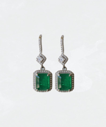 Emerald Stone Earrings