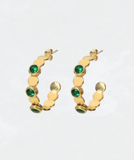 Green & Gold Hoops