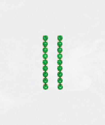 Green Diamond Earrings
