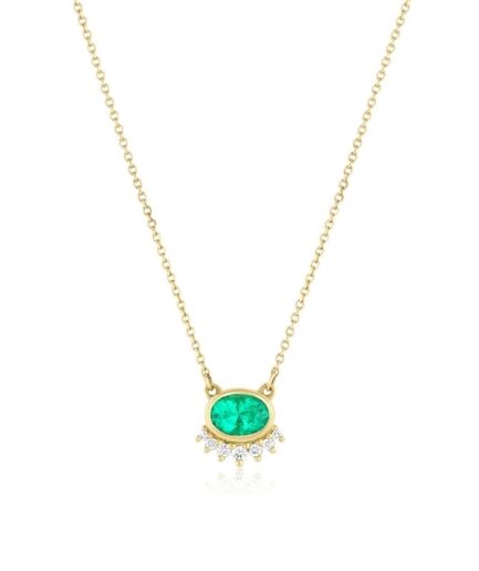Emerald & diamonds necklace