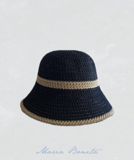 Bucket hat black & brown