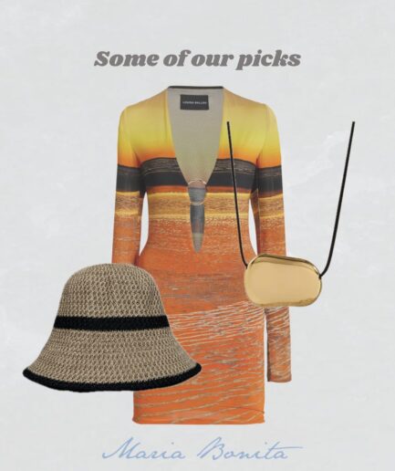 Bucket hat brown & black